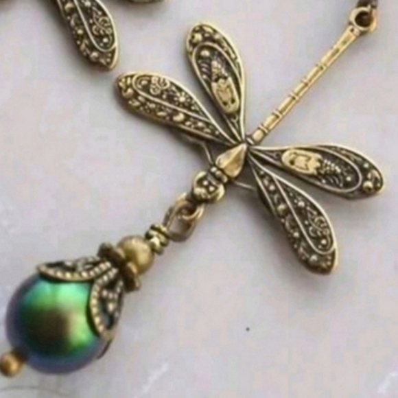 Anthropologie Dragonfly Gem Earrings - Picture 4 of 4